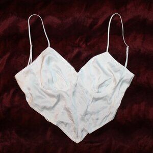 white lace crop top